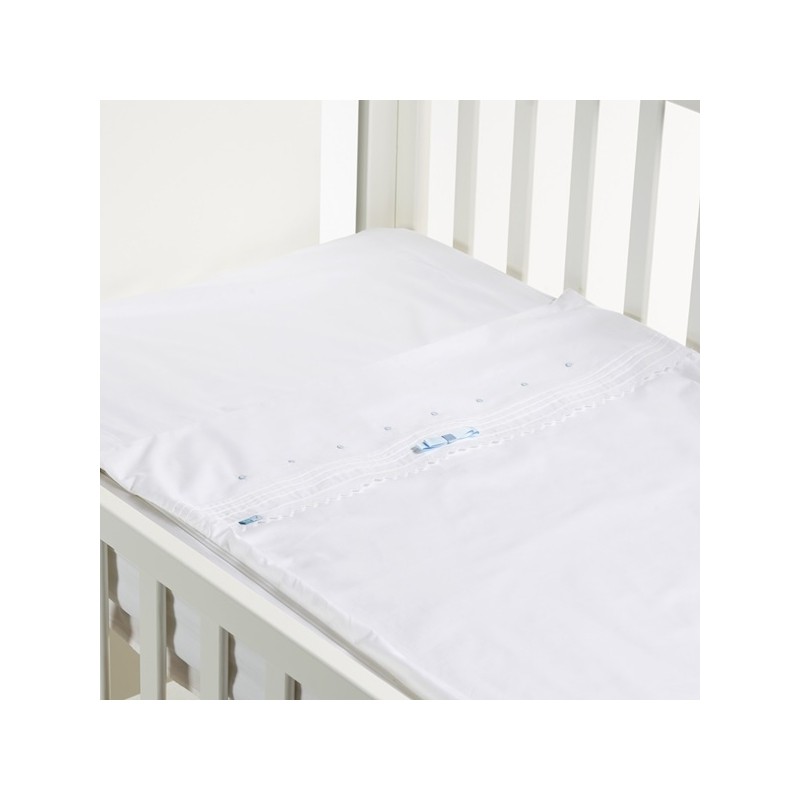 B – Mum – Conjunto de Lençois Safety Baby Bed 50 x 80 cm – Lacinho Azul