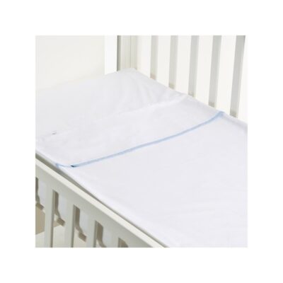 B - Mum - Conjunto de Lençois Safety Baby Bed 120 x 60 cm - Azul/Liso