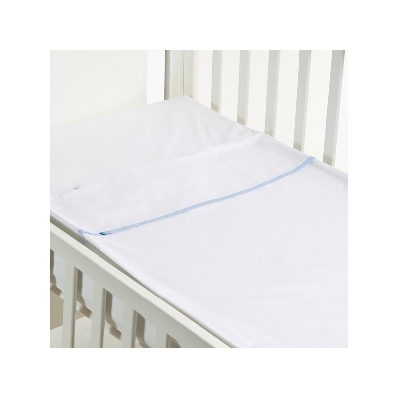 B – Mum – Conjunto de Lençois Safety Baby Bed 120 x 60 cm – Azul/Liso