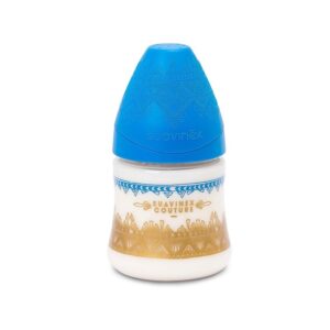Suavinex - Biberão Premium com Tetina Silicone 150ml +0m - Azul Escuro
