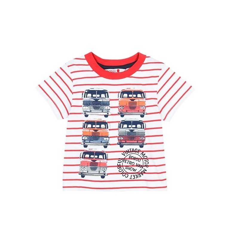 Bóboli – T-Shirt para bebé menino – Real Red Riscas