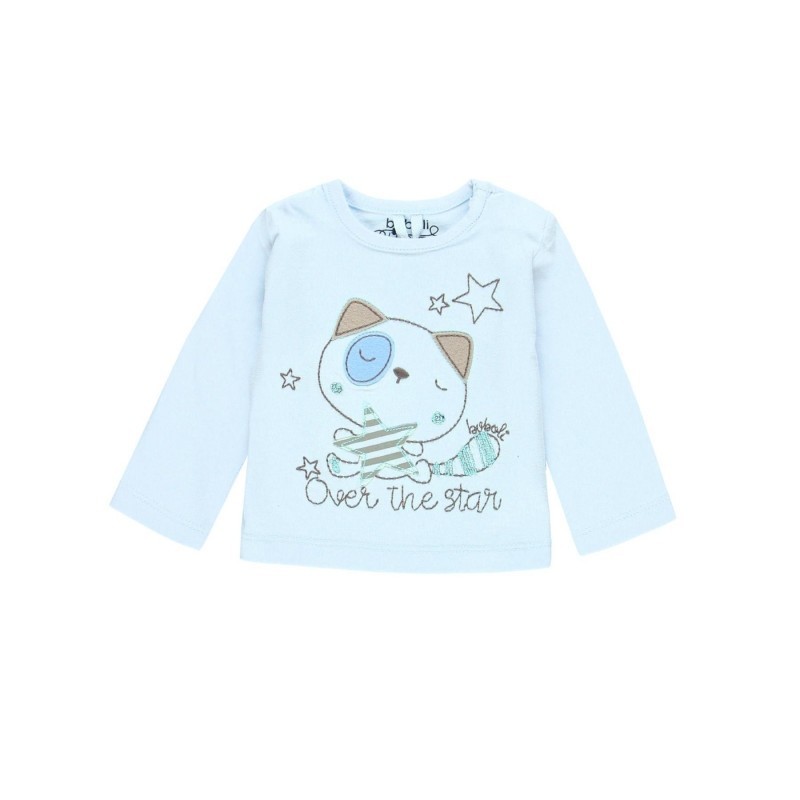 Bóboli – Camisola estampada de algodão para menino Azul