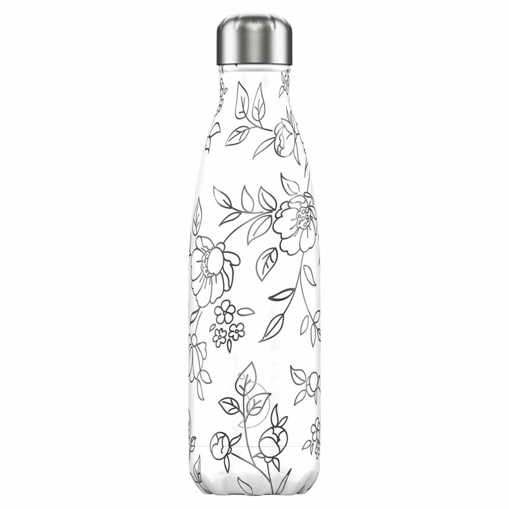 b500ldflr-chilly_s-500ml-line-drawing-flowers-water-bottle