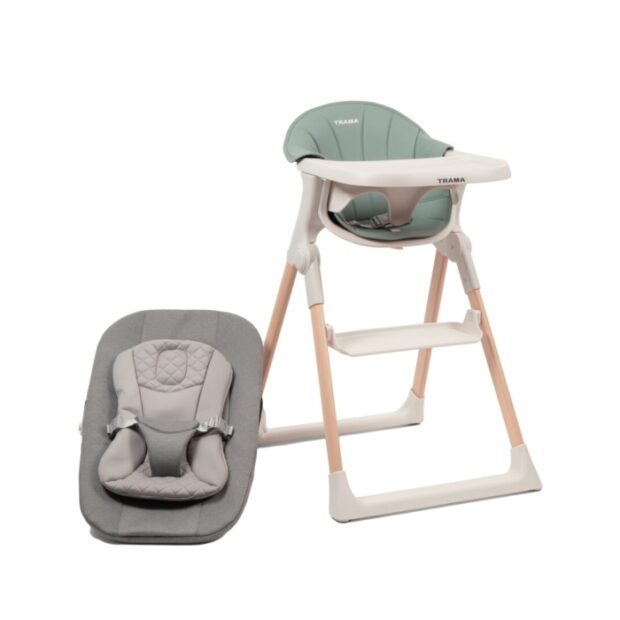 Trama - Cadeira Refeição - Dueto Branco/Menta - Sítio do Bebé