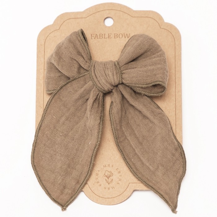 Fable Bow Clip Olive
