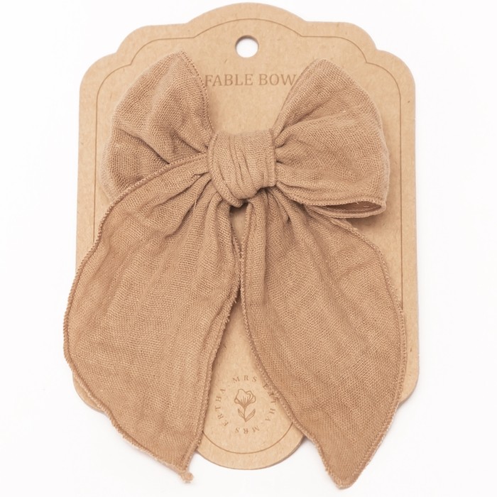 Fable Bow Clip Taupe